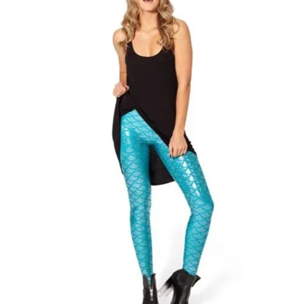 BlackMilk Mermaid Sea Foam Leggings - LIMITED M